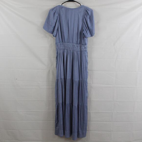 Anthropologie Dress Women Small The Somerset Maxi Blue Tiered Boho Romantic Flow - Picture 9 of 13